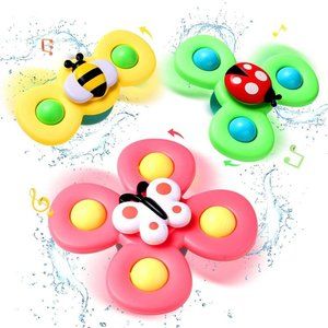 6 PCS Baby Bath Spinner Toy and chewing accessories